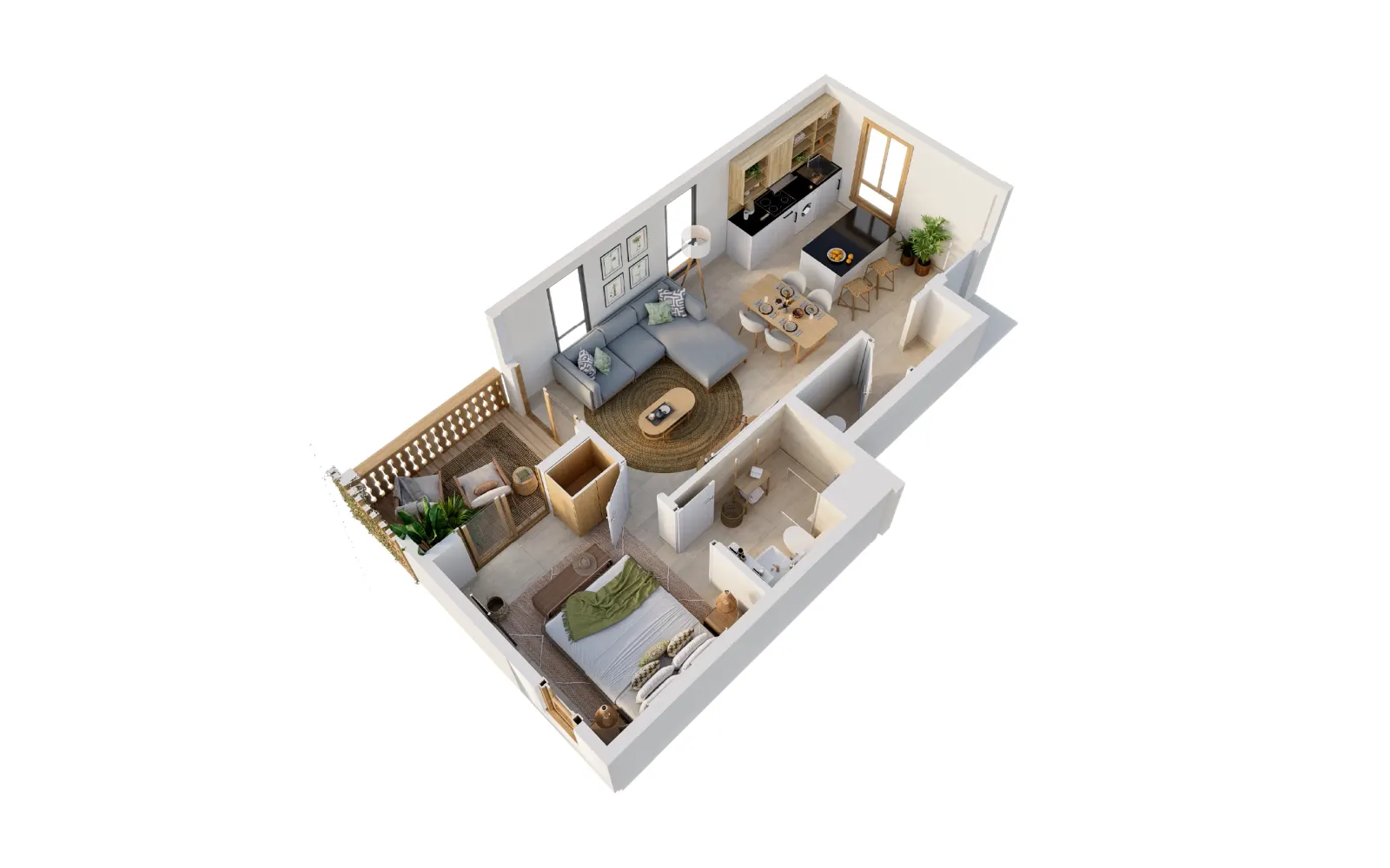 Paje Square, 1-bedroom (type B)