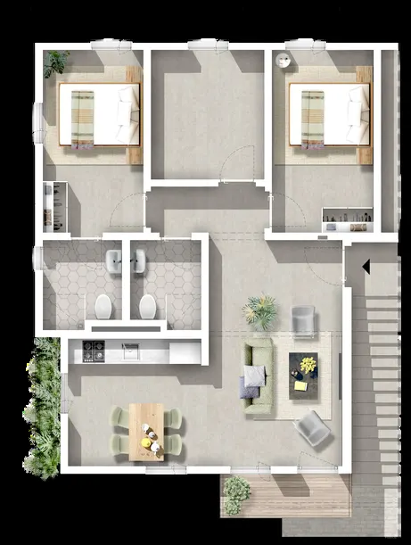 Moyoni Bay, Corner house with 2 or 3 bedrooms