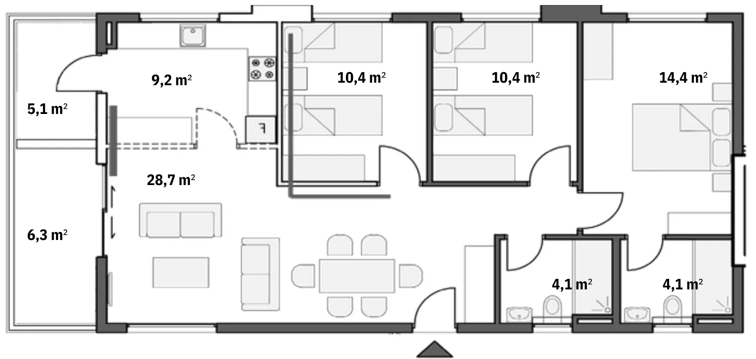 Mwangani Apartments, 3-bedroom apartment
