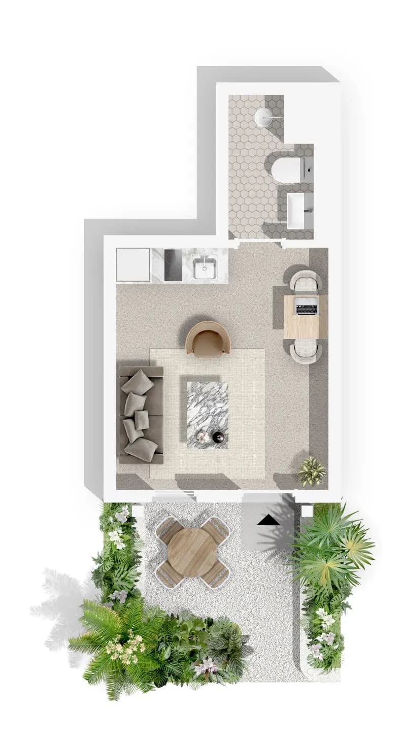 Studio, Floor plan