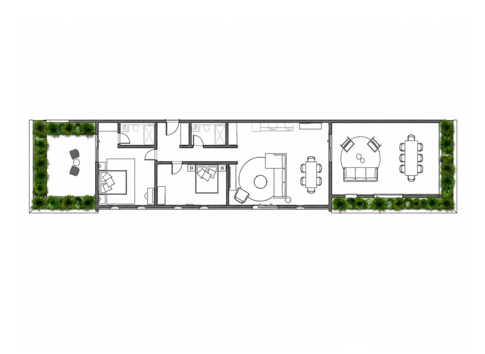 2-bedroom penthouse, Floor plan (same as The SOUL Fumba)