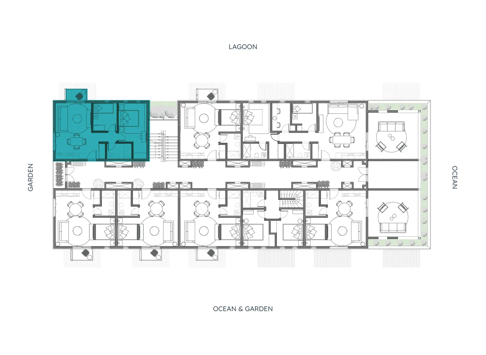 2-bedroom apartment, Position in the building