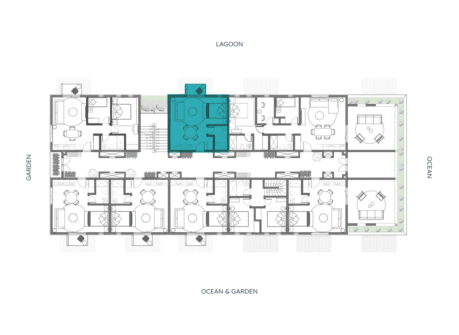 1-Schlafzimmer-Wohnung, Lage im Gebäude