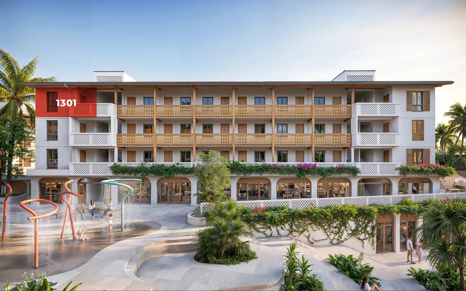 1-bedroom (type B), Building