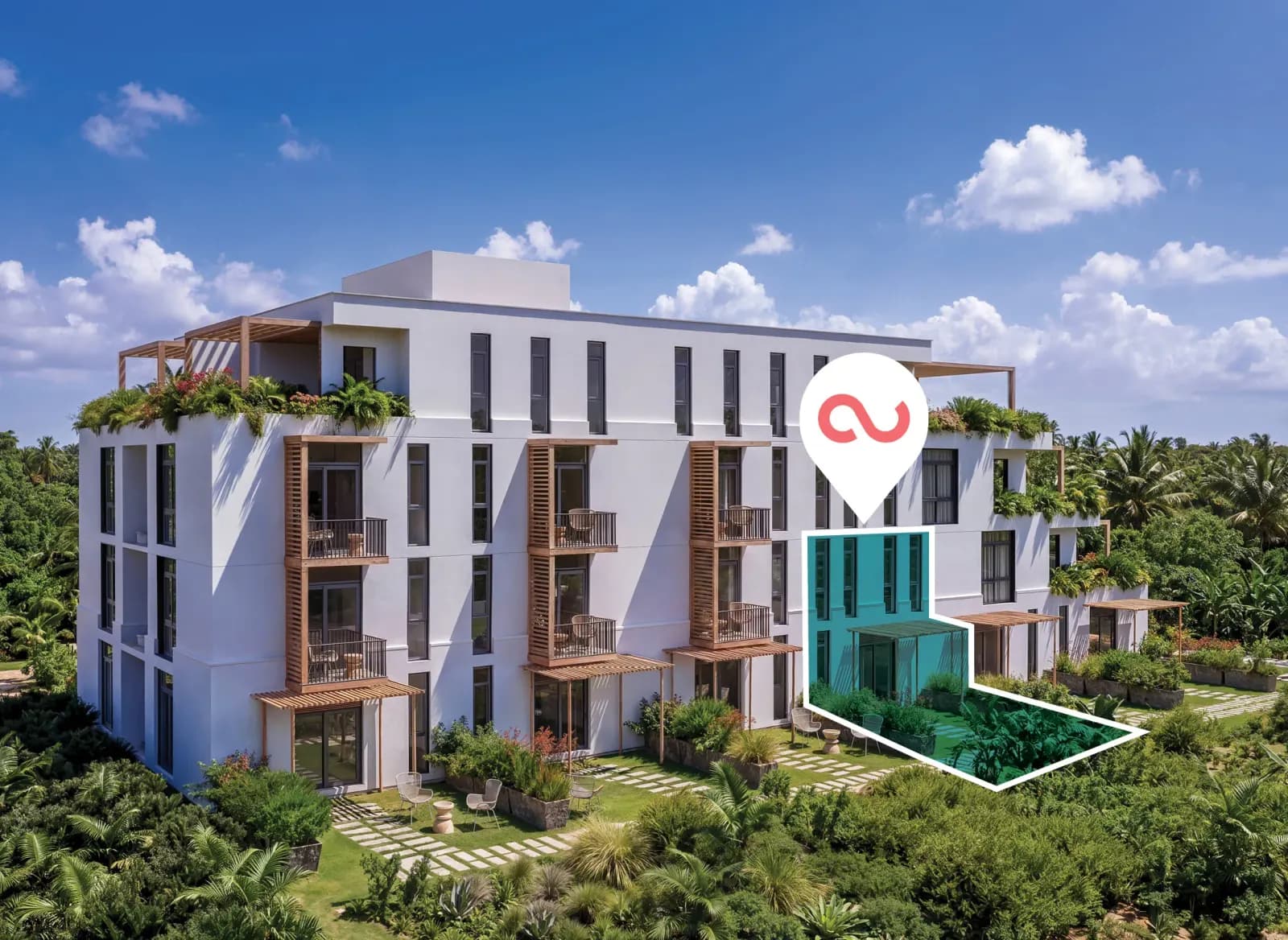 2-bedroom duplex, Building
