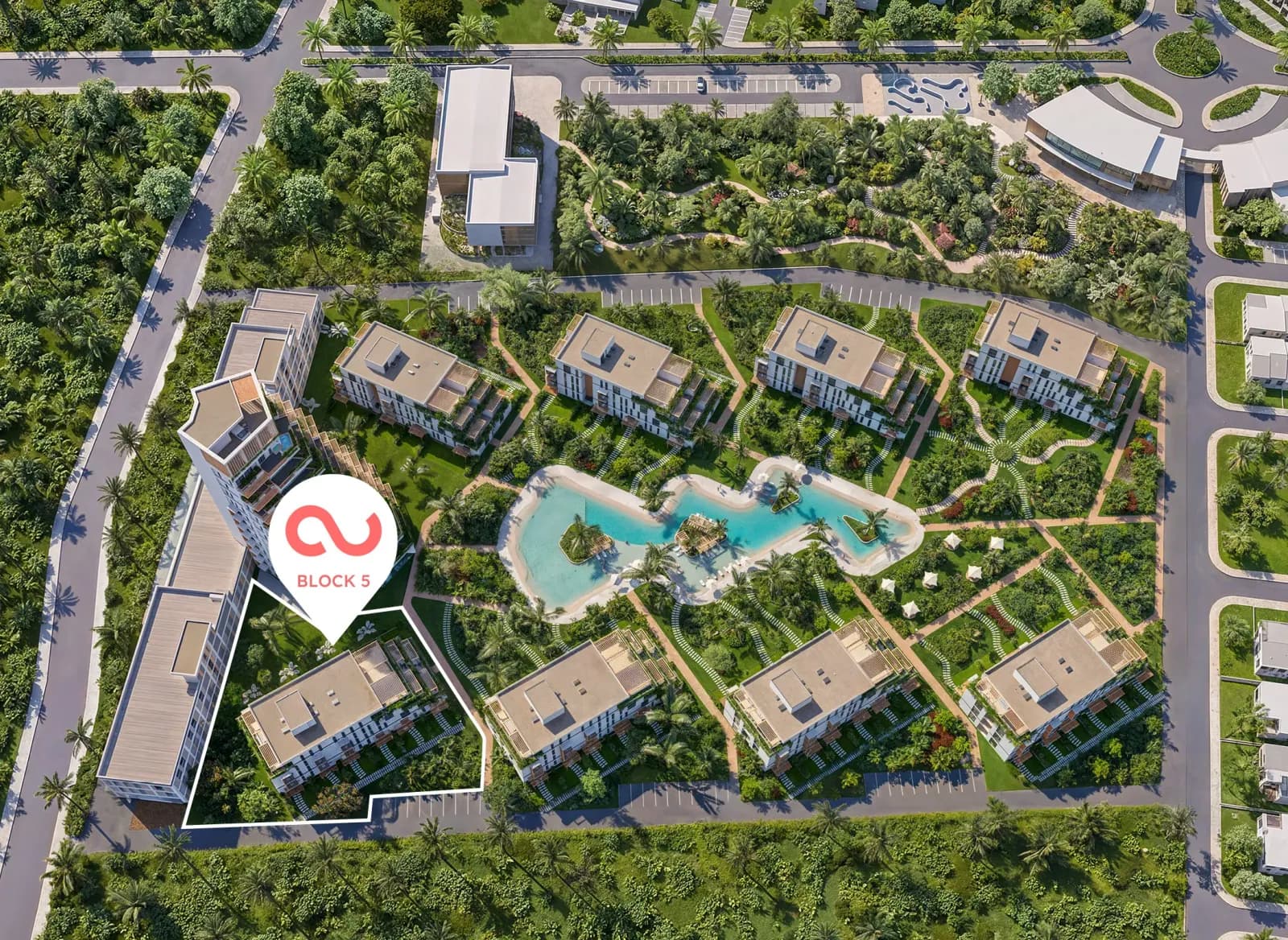 2-bedroom duplex, Site plan