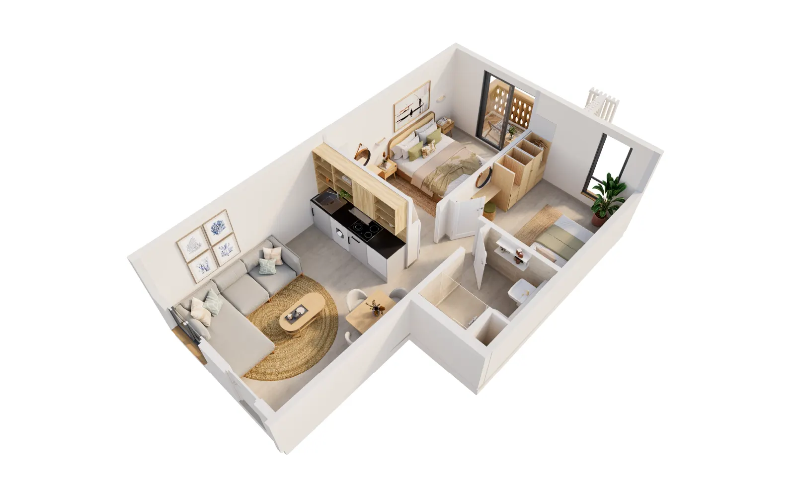 Paje Square, 2-Schlafzimmer (Typ A)