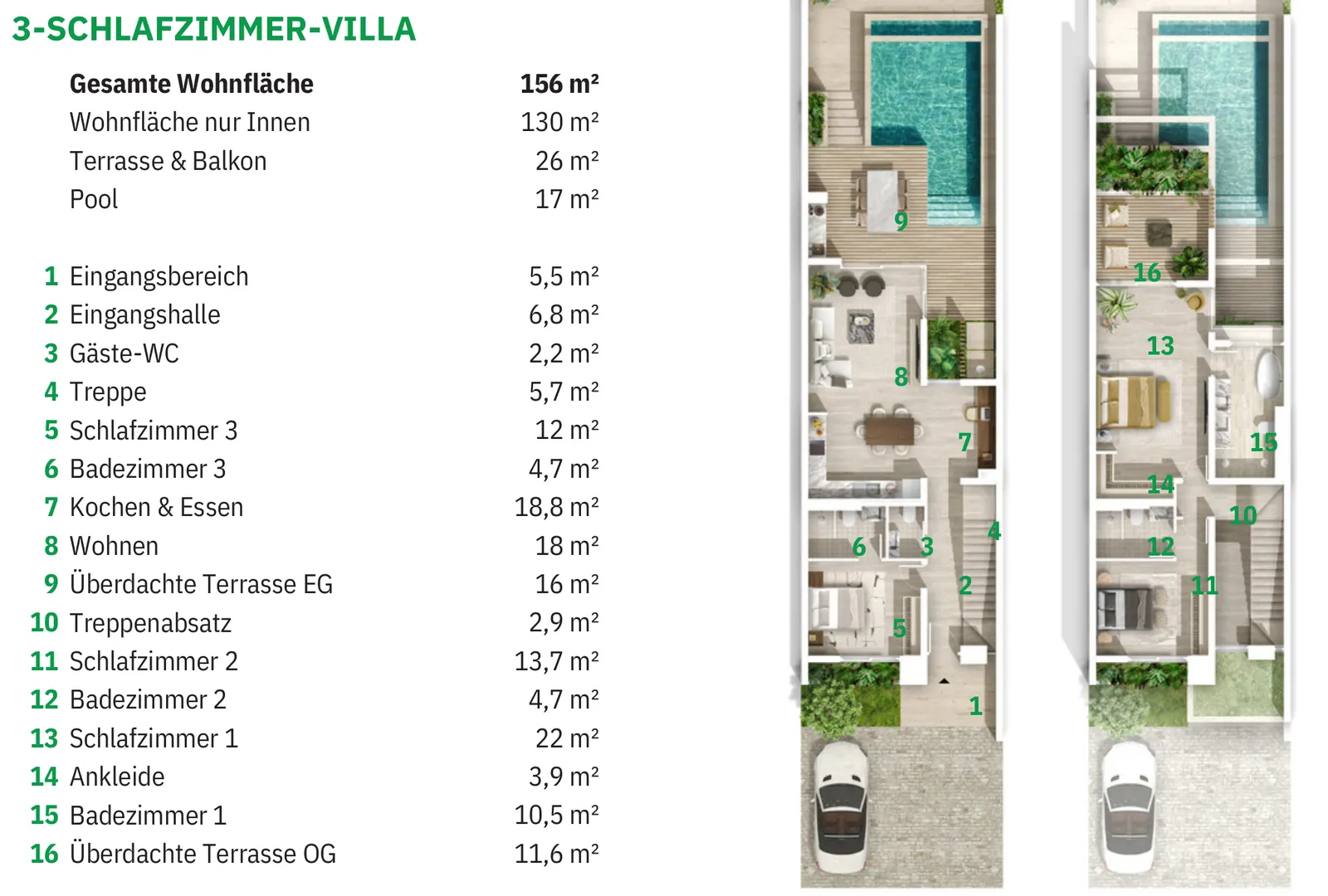 Fumba Horizon, Villa, first row